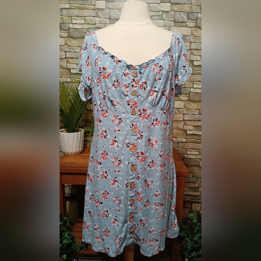 No Boundaries Off Shoulder Floral Dress XL